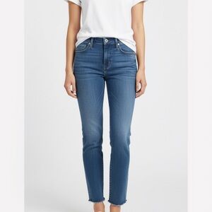 Current Elliot High Rise Step Hem‎ Skinny Leg Jeans. Sz 28
